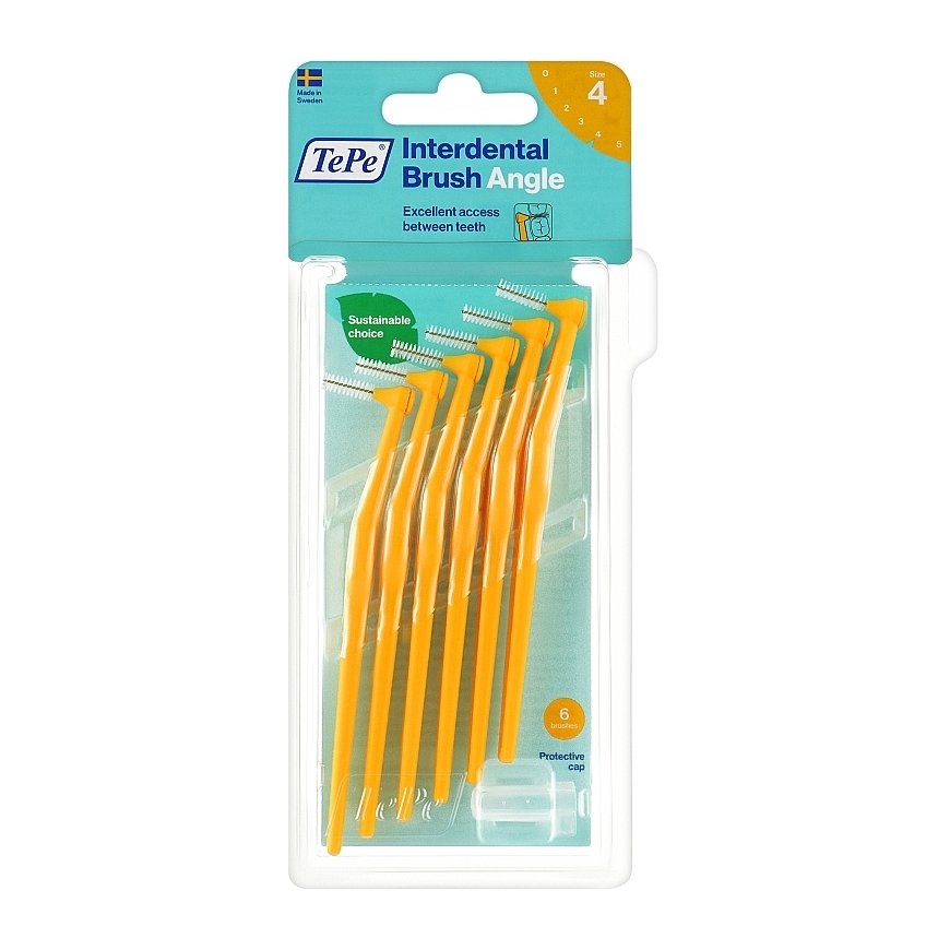 Dantų šepetėlis Mediblanc Tarpdančių šepetėlis 0,7 mm geltonas 6 vnt. – 2