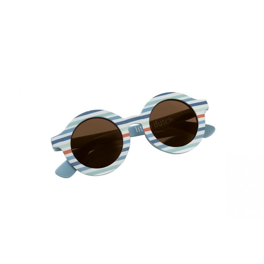 Little Dutch Round Glasses Blue Stripes