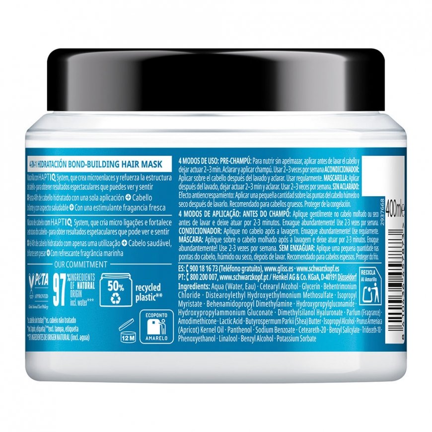 Schwarzkopf Mass Market GLISS AQUA REVIVE maska 400 ml