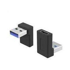 „PremiumCord“ 90° išlenktas USB-C lizdas į A tipo USB 3.0 kištuką