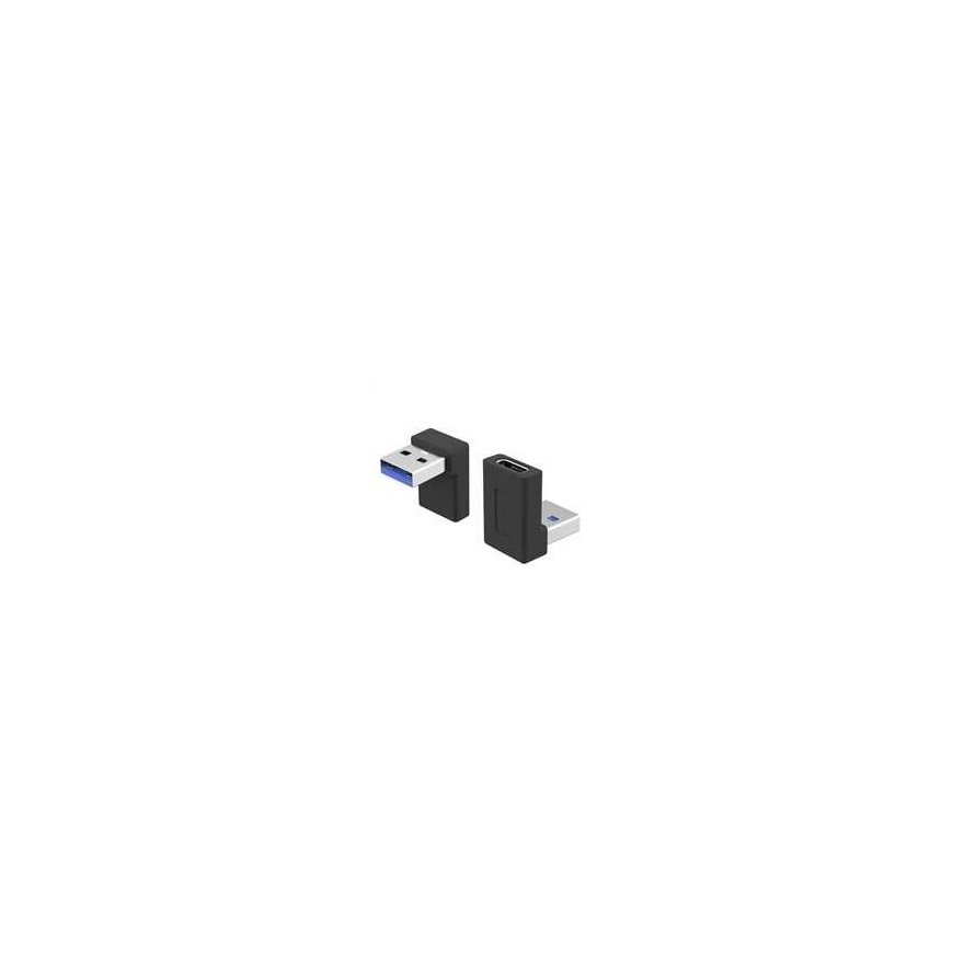 „PremiumCord“ 90° išlenktas USB-C lizdas į A tipo USB 3.0 kištuką