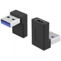 „PremiumCord“ 90° išlenktas USB-C lizdas į A tipo USB 3.0 kištuką „PremiumCord“ 90° išlenktas USB-C lizdas į A tipo USB 3.0 kištuką