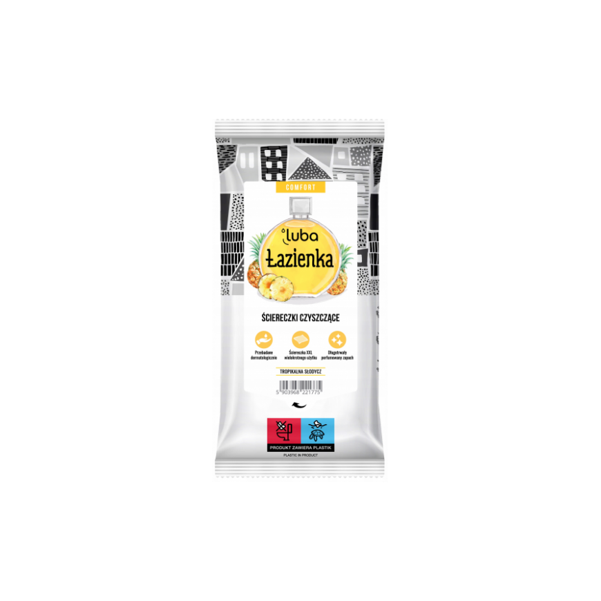 Антибактериальные влажные салфетки для уборки Luba Comfort для ванной комнаты, 32 шт.