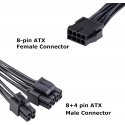 Akasa 8-pins EPS uz 8-pinu EPS + 4-pins ATX adaptera kabelis Akasa 8-pins EPS uz 8-pinu EPS + 4-pins ATX adaptera kabelis