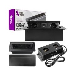 Spacetronik SPS-D24CB выдвижная настольная розетка