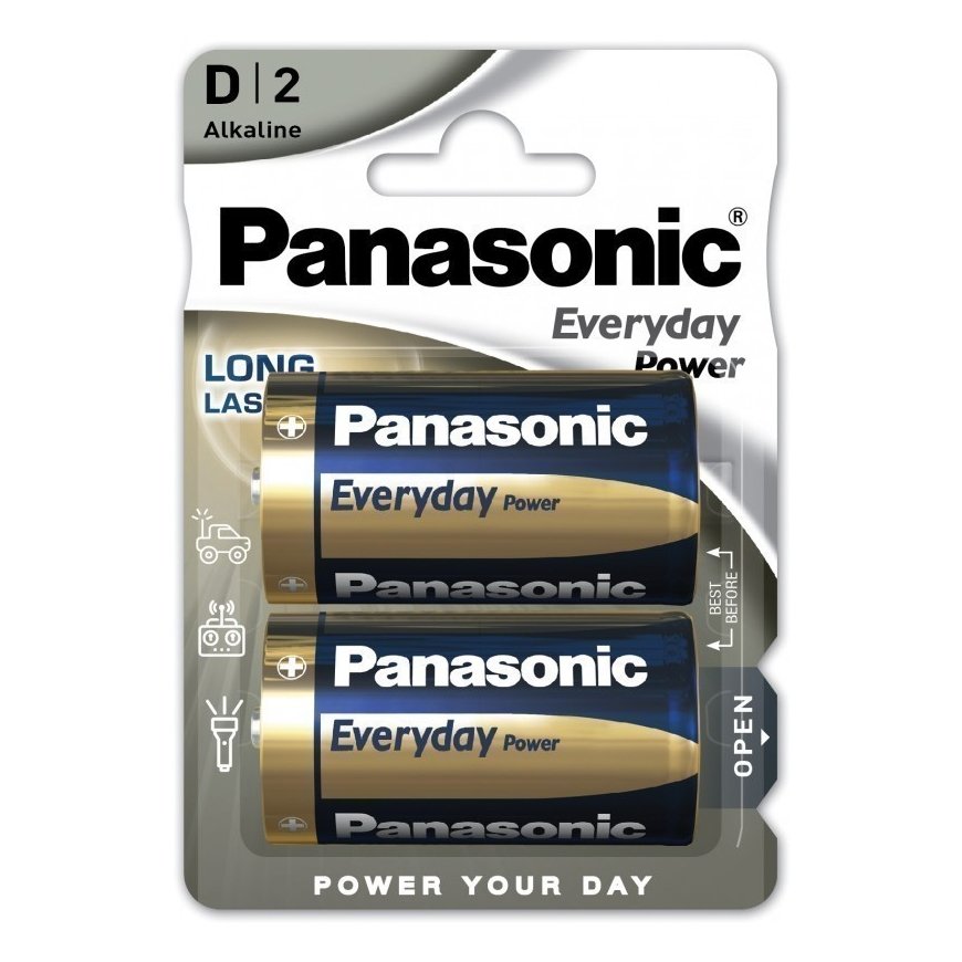 Panasonic šarminine aku LR20EPS/2BP Everyday Power (2 tk pakendis) – 2