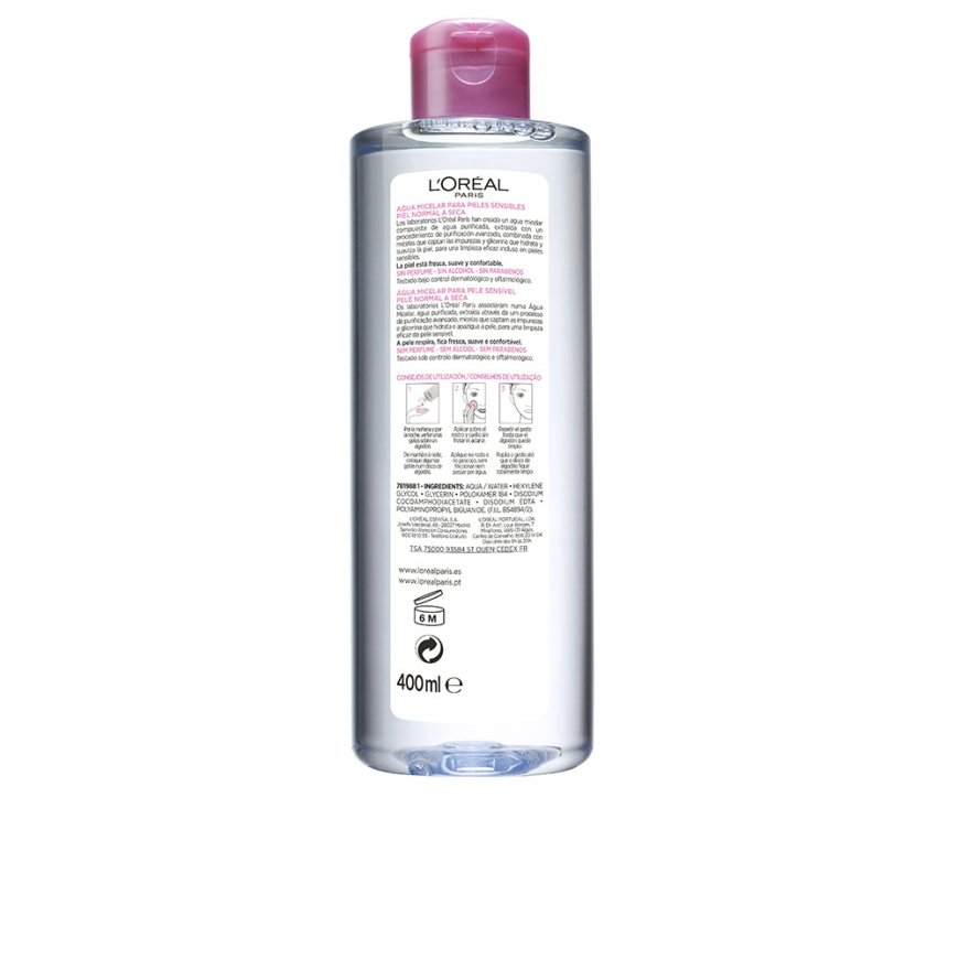 Makeup Remover Micellar Water L'Oreal Make Up Gentle Micellar Water Sensitive Skin 400 ml – 2