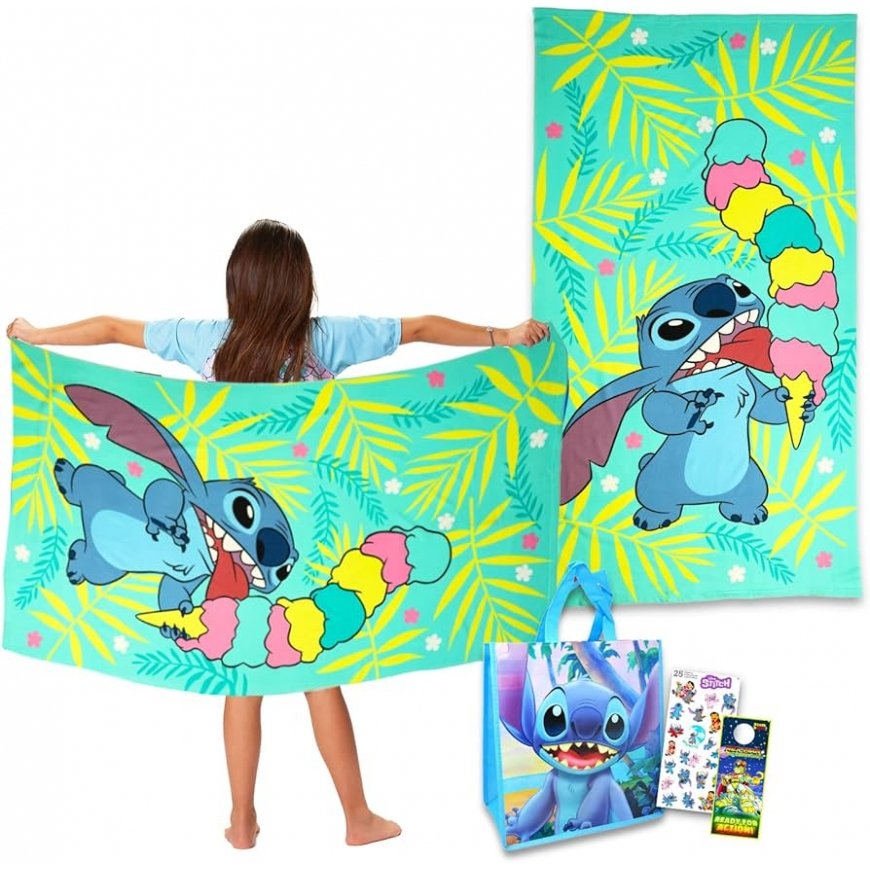 Disney Stitch mikropluošto paplūdimio rankšluostis