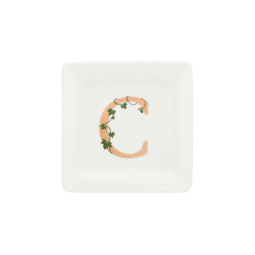 ADORATO White Porcelain Square Plate 10 cm, C Pattern – 2