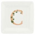 ADORATO White Porcelain Square Plate 10 cm, C Pattern ADORATO White Porcelain Square Plate 10 cm, C Pattern