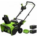Sniego valytuvas Greenworks GD60STK4X 60 V 2x4,0 Ah akumuliatorius.