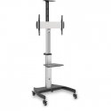 CONNECT IT Wheelie II mobile stand & holder for one screen 37" - 70", 30-year warranty, silver