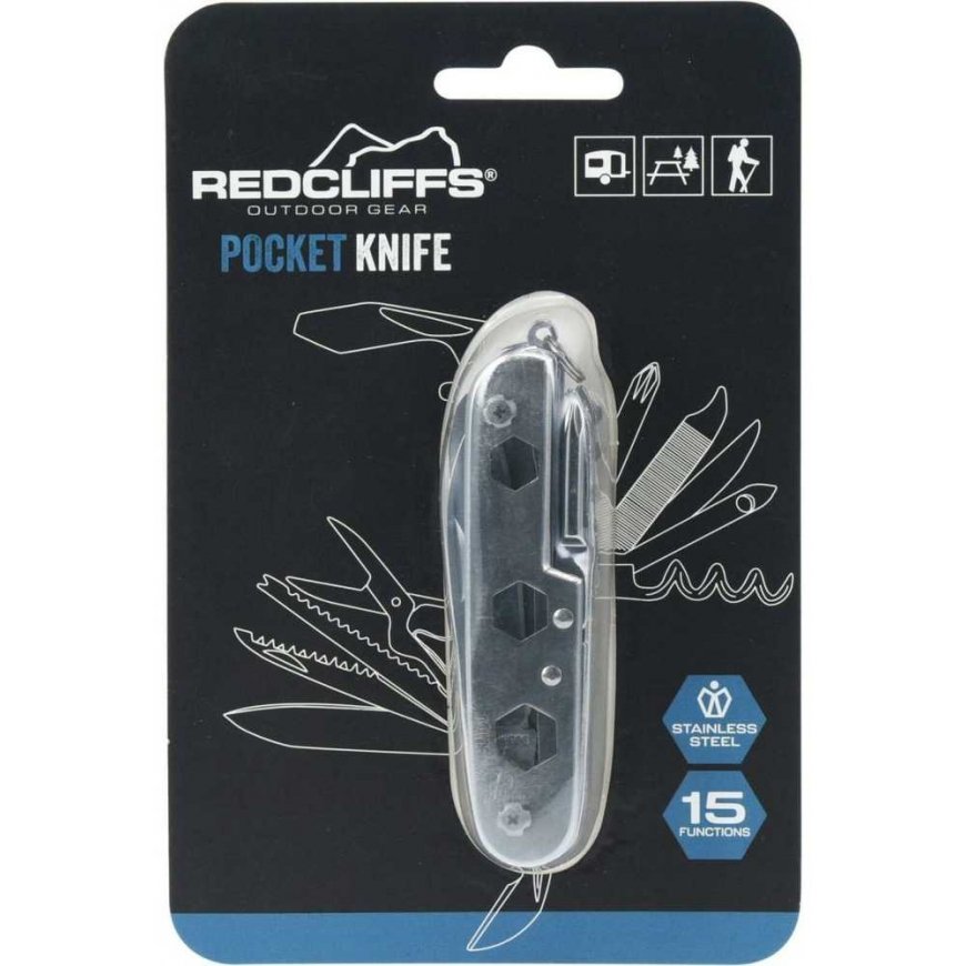 Redcliffs Survival Kit Tourist Knife 15W1 Silver – 2