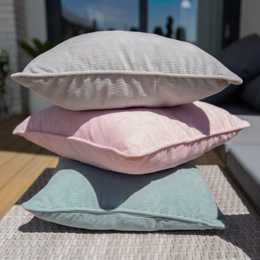 Myhome dekoratīvais spilvendrānas apvalks Corduroy pelēks