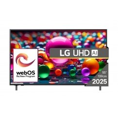 LG UHD AI 55UA75003LA televizorius 139,7 cm (55") 4K Ultra HD Smart TV „Wi-Fi“ Juoda