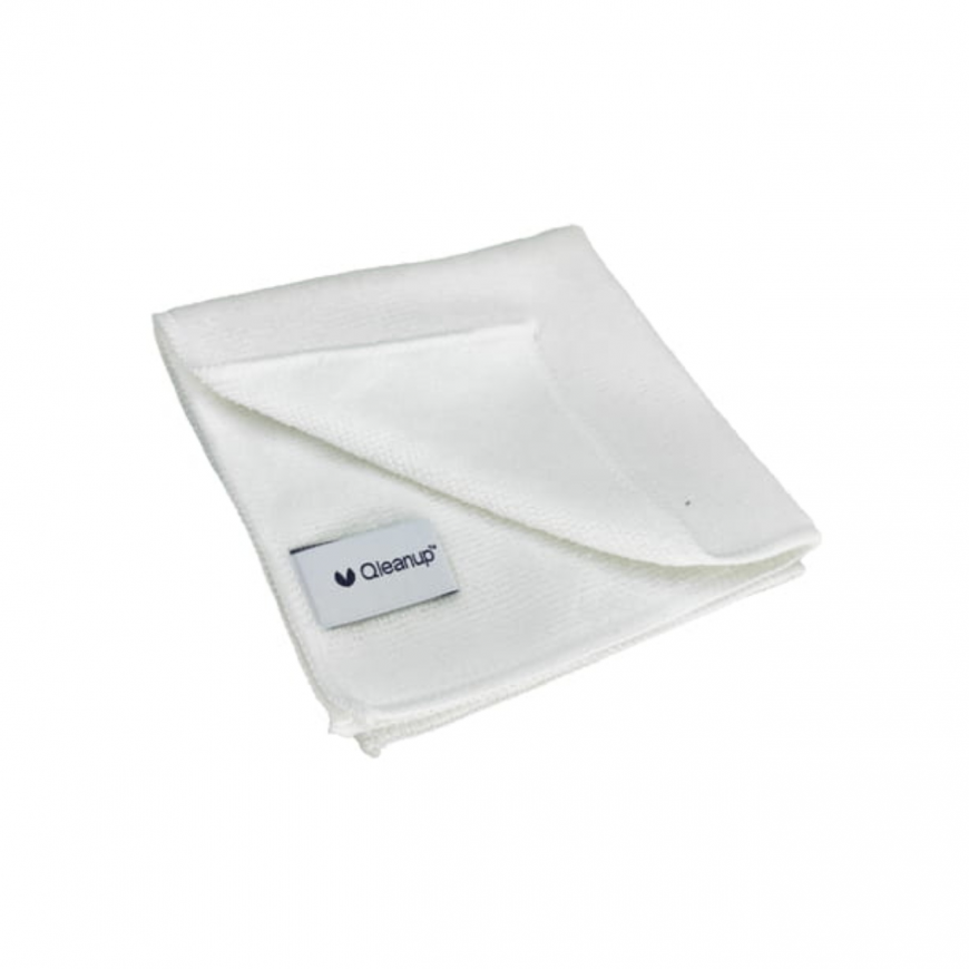Microfiber cloths 250gsm, 30x30, 10 pcs. QLEANUP- white