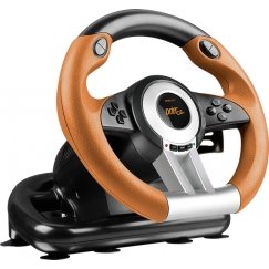 SPEEDLINK DRIFT O.Z. musta, Harmaa, Oranssi USB Ohjauspyörä + polkimet Analoginen/Digitaalinen PC