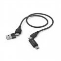 Hama 00201537 USB kabelis USB 2.0 1,5 m USB A/USB C USB C/Micro-USB B Juoda Hama 00201537 USB kabelis USB 2.0 1,5 m USB A/USB C USB C/Micro-USB B Juoda