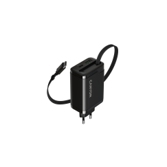 CANYON įkroviklis OnCharge 65RC Su integruotu kabeliu USB-C 65W 1xPD 1xQC