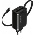 Зарядное устройство CANYON OnCharge 65RC с встроенным кабелем USB-C 65W 1xPD 1xQC Зарядное устройство CANYON OnCharge 65RC с встроенным кабелем USB-C 65W 1xPD 1xQC