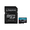 Kingston Technology 256 Gt microSDXC Canvas Go! Plus Gen4 200 Mt/s A2 U3 V30 -kortti + sovitin