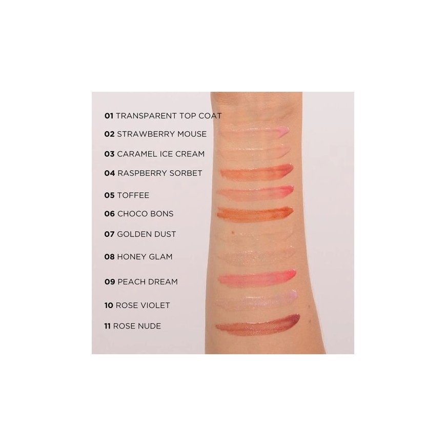 „Eveline Cosmetics Diamond Glow“ huulepulk „Luminizer“ 08 Honey Glam, 4,5 ml