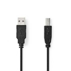 Nedis CCGL60100BK10 USB kabelis USB 2.0 1 m USB A USB B Juoda