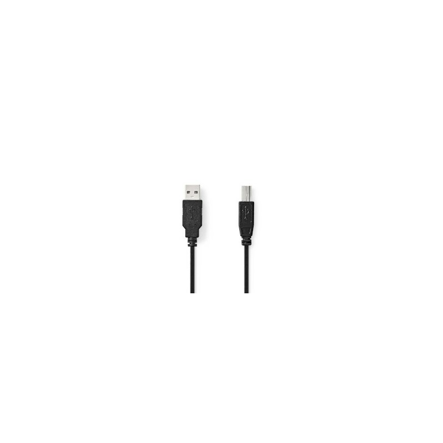 Nedis CCGL60100BK10 USB cable USB 2.0 1 m USB A USB B Black
