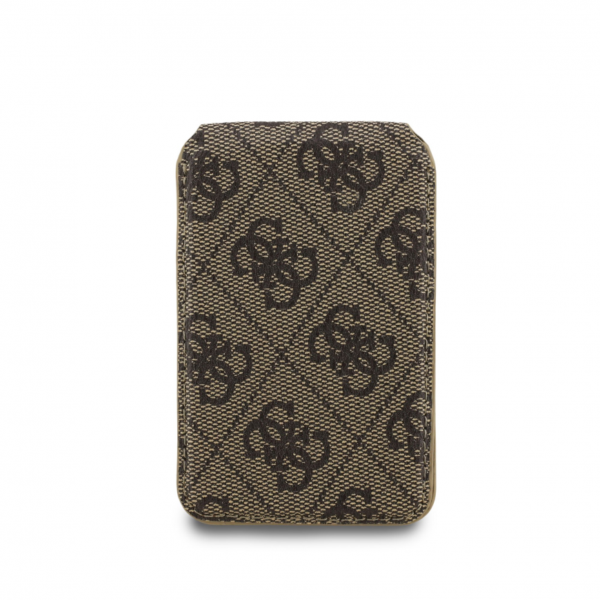 Guess PU 4G Mirror MagSafe Cardslot Stand Brown – 4