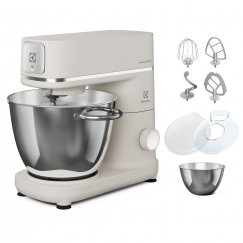 Electrolux E6KM1-4OWT Mikseris ar statīvu 1200 W Satīna tērauds, Balts