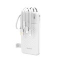 Dudao K11 10000mAh Power Bank with Built-in Cables White Dudao K11 10000mAh Power Bank with Built-in Cables White