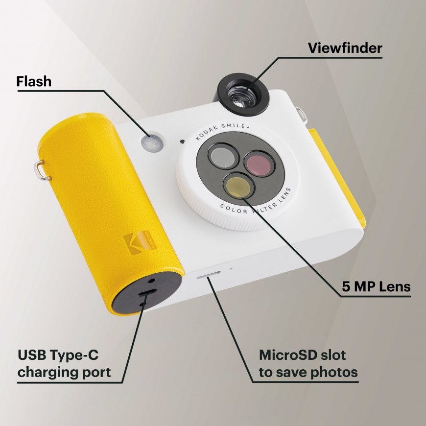 Kodak Smile+ 50,8 x 76,2 mm Balts, Dzeltens – 3