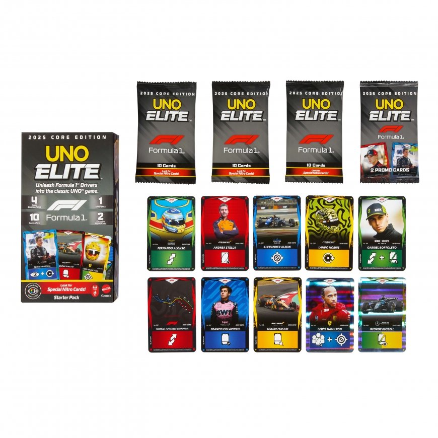 Games JLV42 lauamäng UNO Elite Formula 1 2025 Kaardimäng Varisemine – 3