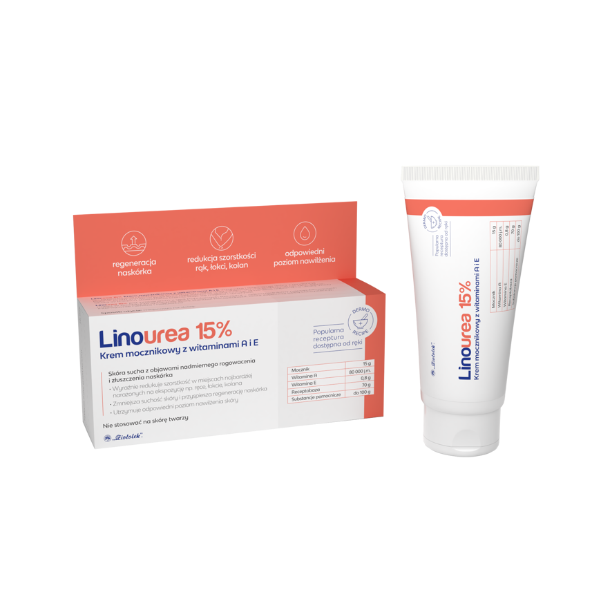 Ziołolek Farmaseuttinen Yritys Zioole KASVITUOTTEET Linouria A+E, ureakreem 15% 50 g – 2