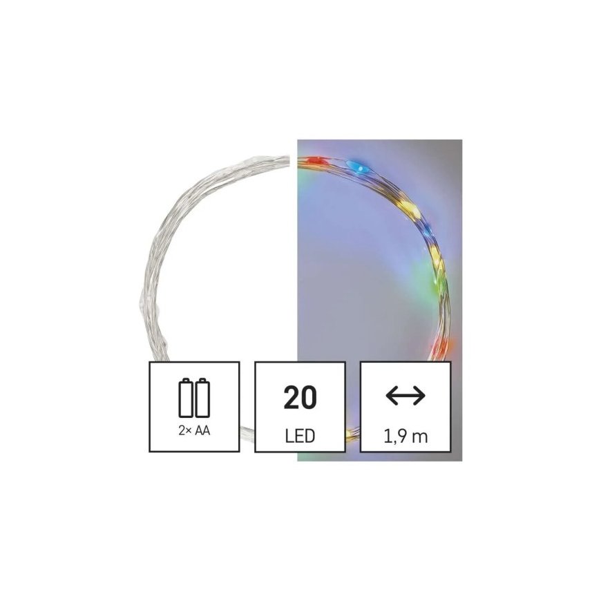 Emos LED girlianda NANO, 3Vac (2xAA)