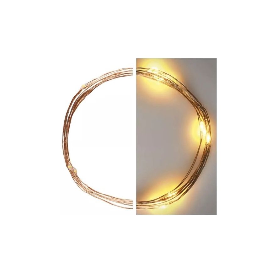 LED string lights NANO, 3Vac (2xAA), 1.9m, 20 x LED, multicolored LED, with timer, EMOS – 2