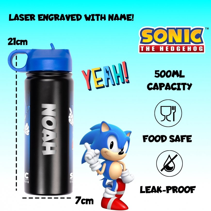 STOR Sonic The Hedgehog lasipullo 620 ml