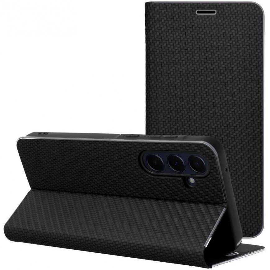 OEM LUNA Book Carbon Case for Xiaomi 14T Pro in black color