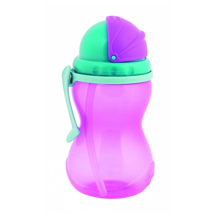 CANPOL BABIES juomapullo pillillä 370ml 56/113_pinkki2