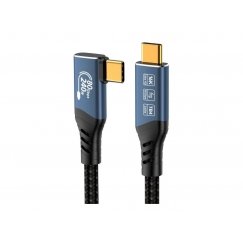 PremiumCord USB4™ Version2.0 80Gbps 16K@60Hz 240W Thunderbolt 3 and 4 cable 1.2m curved