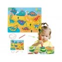 Lean Toys Koka magnētiskā puzle dinozauri Lean Toys Koka magnētiskā puzle dinozauri
