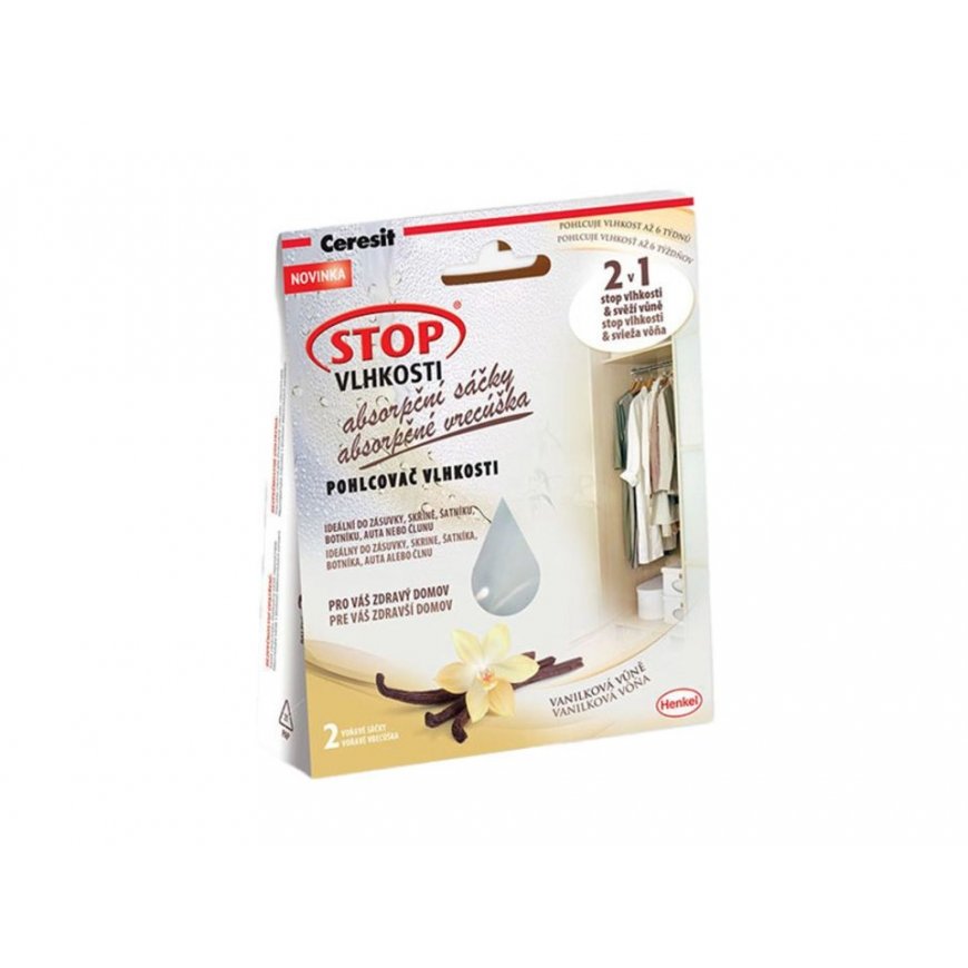 Ceresit STOP VLHKOSTI Dehumidifier Absorption Bags Comfort Vanilla (2x50g)