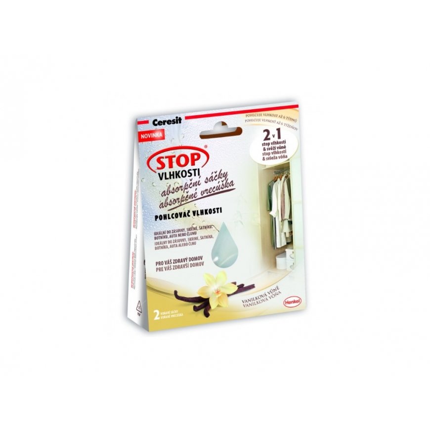 Sausintuvas Ceresit STOP VLHKOSTI absorbcijas maisiņi ērta vaniļa (2x50g) – 2