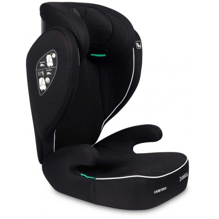 Caretero Breezy - car seat 100-150 cm 2-in-1 with booster function | Black