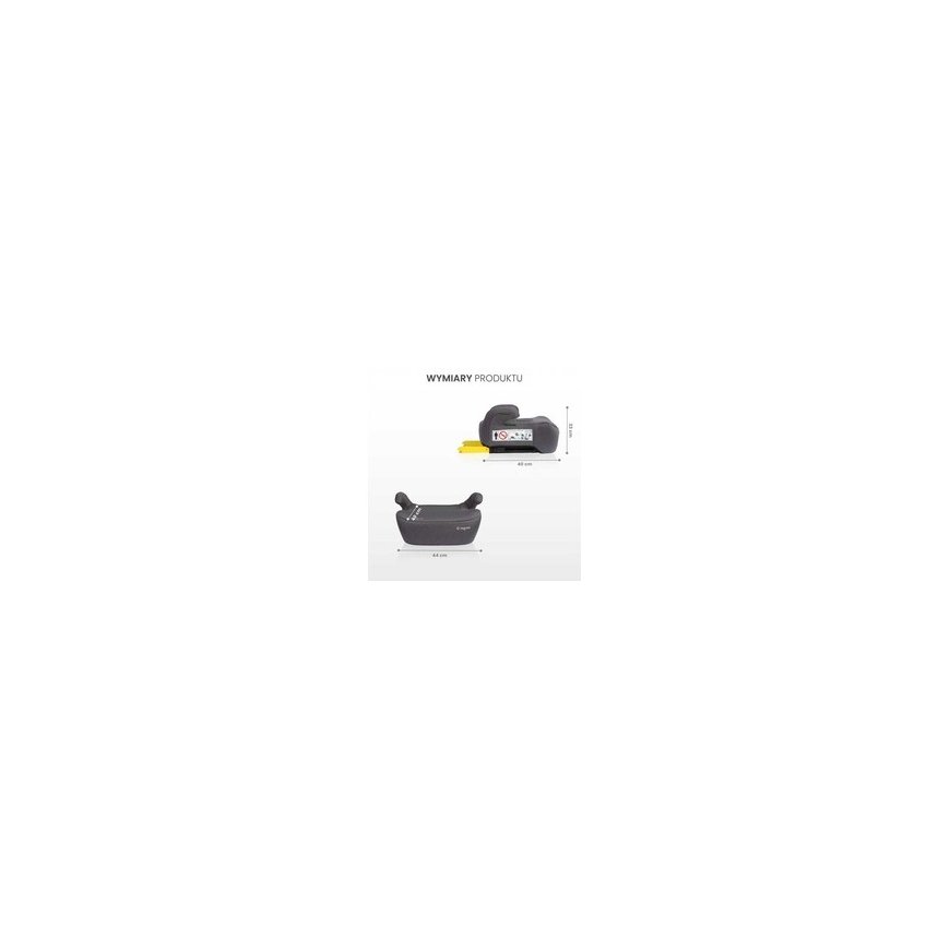 Caretero Breezy - automobiļu sēdeklis 100-150 cm 2w1 ar booster funkciju | Melns – 2