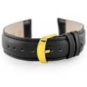 Pacific ādas siksna pulkstenim W83gold - melna - 20mm Pacific ādas siksna pulkstenim W83gold - melna - 20mm