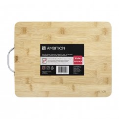 Paloma Bamboo lõikelauad 30 x 20 x 1,5 cm ristkülikukujuline koos metallist käepidemega AMBITION