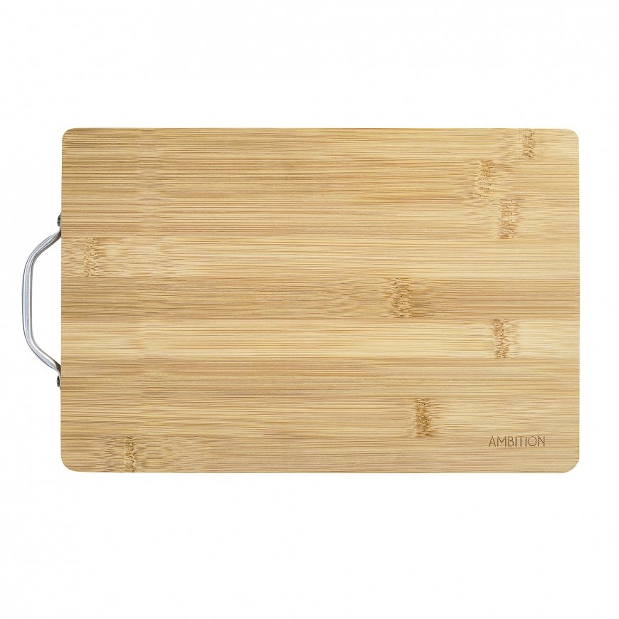Paloma Bamboo Cutting Board 30 x 20 x 1.5 cm Rectangular with Metal Handle AMBITION – 2
