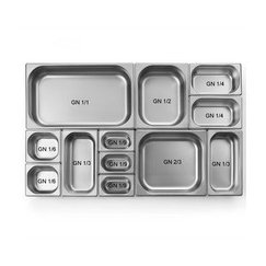 GN 1/6 container height 150 mm stainless steel - Hendi 800645