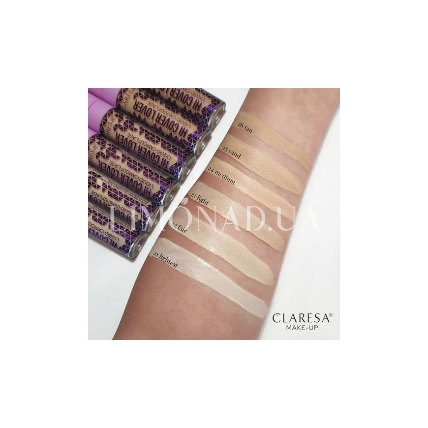 Claresa Hi Cover Lover Nestemäinen Camouflage 23 Vaalea, 8 g – 2